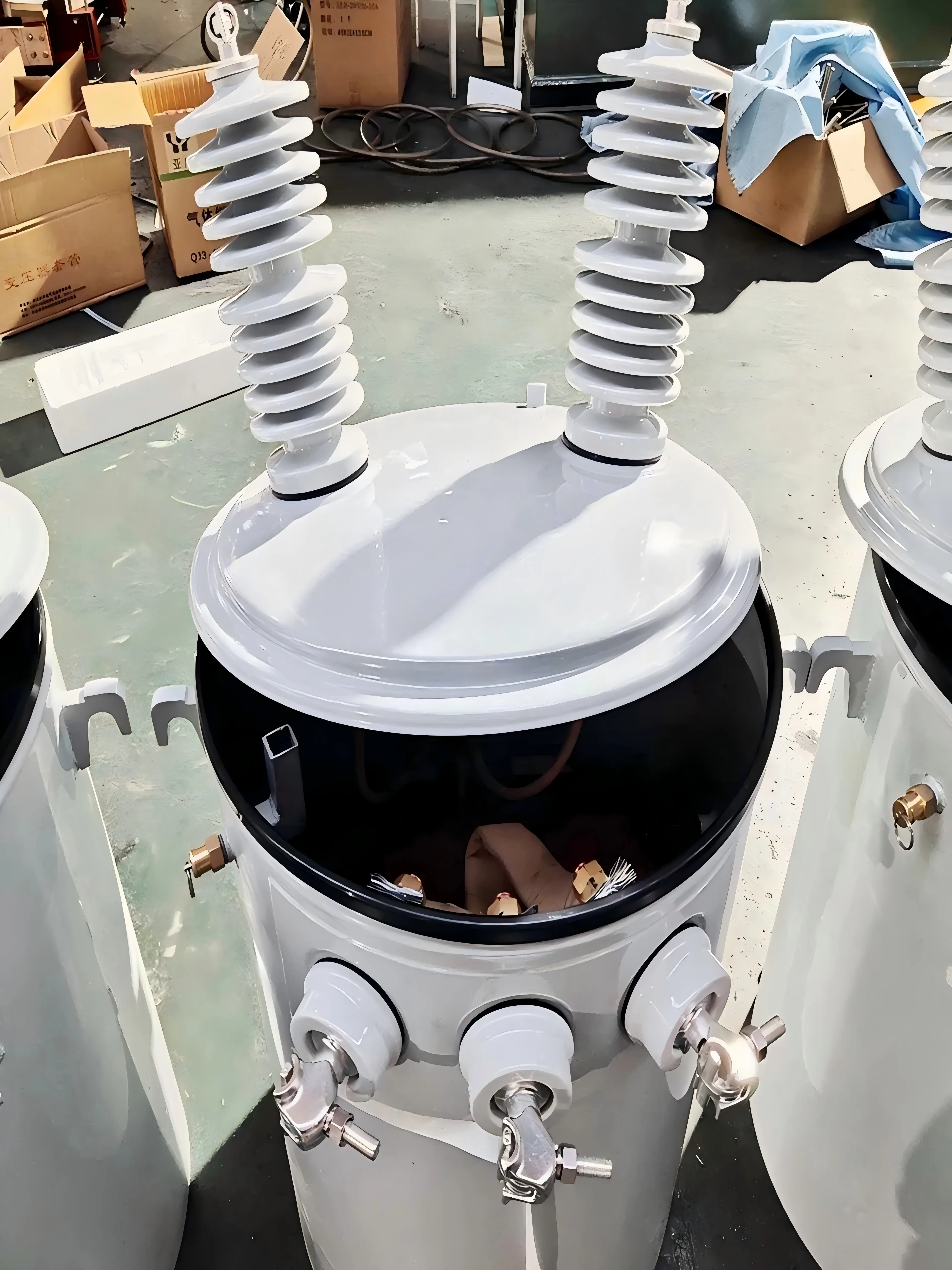 Proses kerja tiang Transformer terpasang