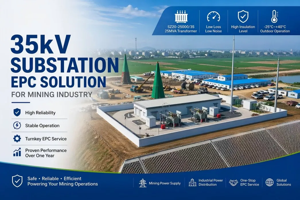 Transformator daya terbenam minyak 35KV untuk pertambangan: solusi andal oleh Huawan